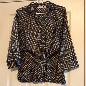 Black & White Print Blouse